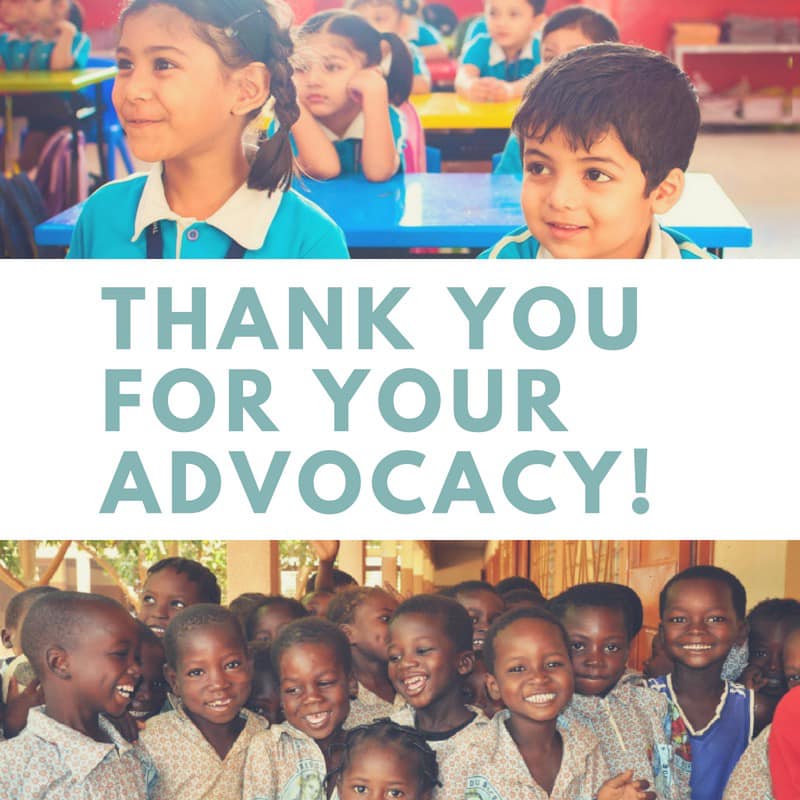 Thank you for your advocacy!